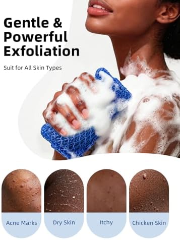 Cleangor 3Pcs African Net Sponge Authentic with Knots - Exfoliating Body - Image 2