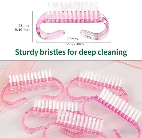24-Pack Handle Grip Nail Brush(assorted color), Fingernail Scrub Cleaning Brushes for Toes and Nails Cleaner, Pedicure Brushes for Men and Women - Image 4