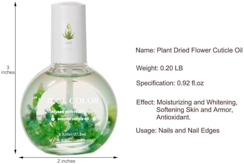 Flowery Scented Cuticle Oil, Infused with Real Flowers, Cuticle Revitalize Oil, Cuticle Remover - Cuticle Softener (0.92 fl.oz, ALOE) - Image 4