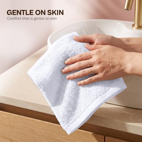 Utopia Towels 24 Pack Washcloths, 12x12 In, 100% Cotton, White - Image 2