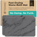 TOSORO - Stone Bath Mat Diatomaceous Earth Shower Mat Non-Slip Super Absorbent Diatomite Stone Bath Mats for Bathroom Floor Quick Drying Natural Easy to Clean (23.5 x 15) - Graphite, 2pcs by Tosoro
