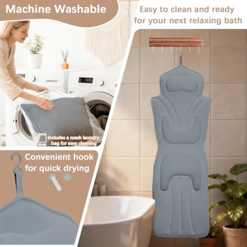 Full Body Bath Pillow for Bathtub Thickened 5D Air Mesh 144 Suction Cups - Image 6