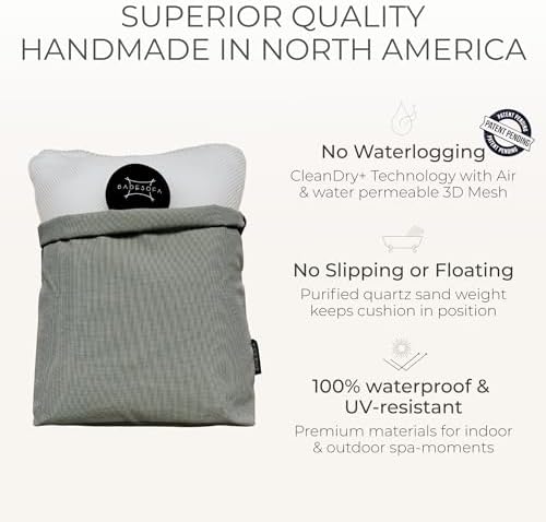 BADESOFA® Luxury Seat Cushion for Bath | Premium-Quality Materials | Comfortable & Quick-Drying | Washable Bath Pillow in Blue | Home Spa | Suitable for Bathtub, Steam Sauna & Hot Tub - Image 4