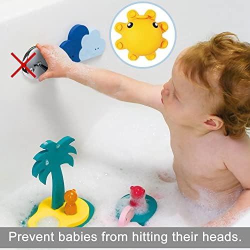 Bathtub Overflow Drain Cover - Tub Soak Bath Cover, Adds Inches of Water for Deeper Bath (Silicone, Yellow) - Image 6