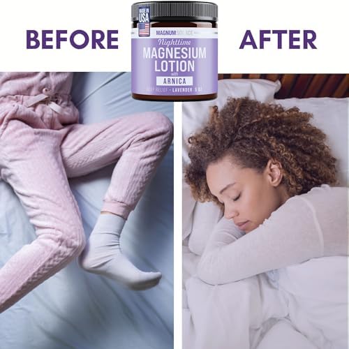 Magnum Solace Nighttime Magnesium Lotion with Arnica – Highly Concentrated Magnesium for Muscles & Joints – Apply to Legs or Feet Before Bed – Skin-Friendly (Pack of 3) - Image 7