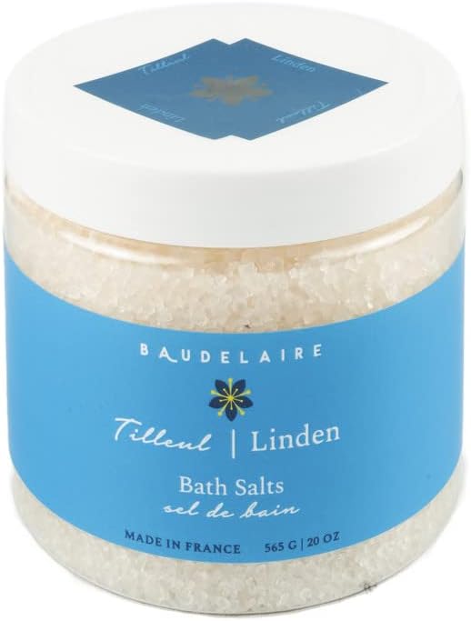 Provence Sante Relaxing Bath Salt - Luxury and Soothing Soak - Fresh Linden Blossom Scent - Made in France - 20 Oz