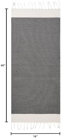 BAY LAUREL Turkish Hand Towel – Pack of 2 | Soft & Absorbent Decorative Towels for Bathroom, Hand, Face, Hair, Gym, Yoga, SPA, Kitchen & Tea (Dark Army Green, Diamond 16x40 Inches (Set of 2) - Image 4