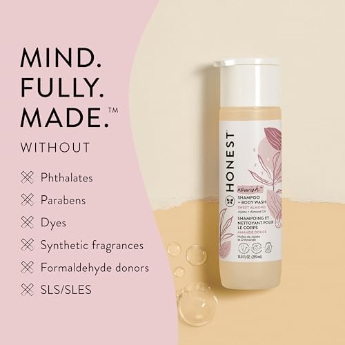The Honest Company Shampoo & Body Wash, Sweet Almond Nourish, 10 fl oz - Image 5