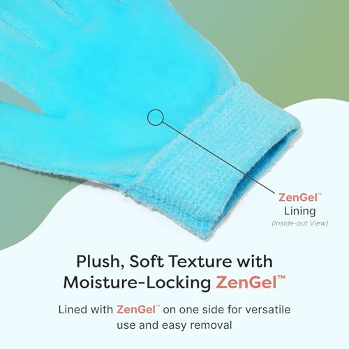 ZenToes Moisturizing Gloves for Dry Hands, Media Tips, Fuzzy, 1 Pair - Image 5