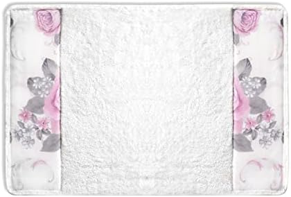 Zahari Home Michelle Bathroom Rug Luxury Bath Rug Washable Beautiful Shower Mat Unique Design Stylish Non Slip Shower Mat Floral Rug Bath Shower Tub Decor by ZahariHome
