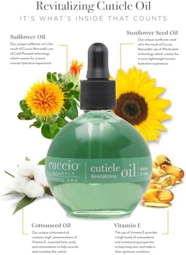 Cuccio Naturale Melon & Kiwi Revitalizing Cuticle Oil, Lightweight Fast-Absorbing Hydrating Nail & Cuticle Conditioner, Cold-Pressed Oils + Vitamin E, 2.30 Fl Oz - Image 2