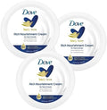 Dove Nourishing Body Care, Face, Hand, and Body Rich Nourishment Cream for Extra Dry Skin with 48-Hour Moisturization, 3-Pack, 5.07 Oz Each Jar by Dove