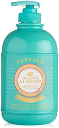Perlier – Golden Almond Bath & Shower Cream, 8.4 oz / 16.9 oz, Luxurious Creamy Cleanser with Avola & 1000 mg Vitamin E, Moisturizing & Revitalizing Formula, Soft Foaming, Almond Blossom Scent by PERLIER
