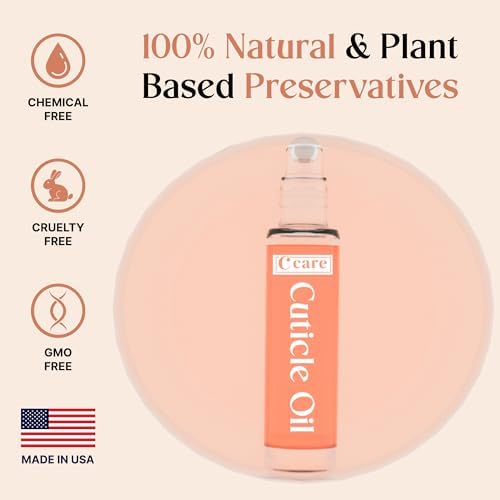 C CARE Vanilla & Sugar Roll-On Cuticle Oil | Natural Revitalizing Hydrating Nail Oil | Repaires Cuticles Overnight | For Damaged Skin And Thin Nails | Paraben Cruelty Free Formula | 10ml - Image 2