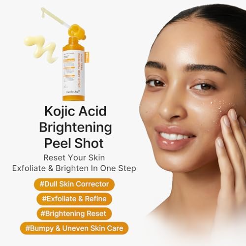 medicube Body Peel Shot with Kojic Acid and Turmeric | Gentle Body Brightening & Exfoliating Serum with BHA, LHA & PHA for Dead Skin Cells, Uneven Looking Skin & Excess Sebum | 9.46 fl.oz (Pack of 2) - Image 2