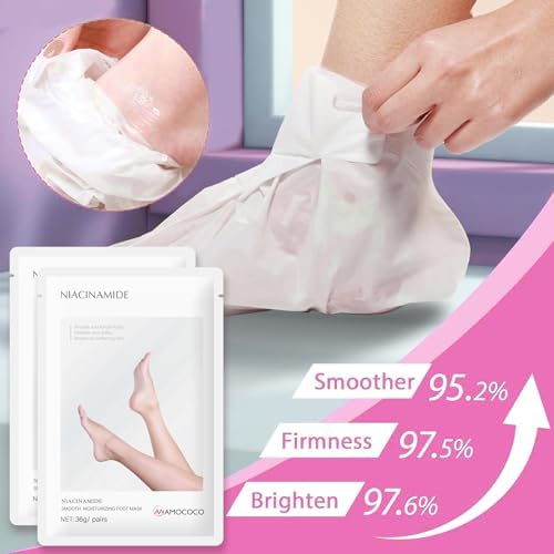 Foot Mask & Turmeric Oil, Deep Hydration Foot for Dry Cracked Skin, Nourishing Body Care with Vitamin E, SPA at Home - Image 3