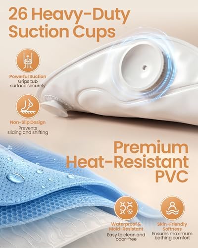Upgraded Constant Temperature Bubble Bath Mat，Home Bathtub Massage Mat - Image 6