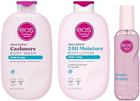 eos Essentials Bundle - Body Wash, Body Mist, Body Lotion - Fresh & Cozy by eosproducts