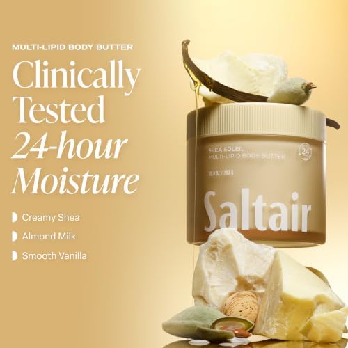 Saltair Multi-Lipid Body Butter | Shea Soleil Hydrating Cream | 10 oz - Image 2