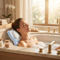 Blue White Bath Bathtub Pillow Spa Pillows for Tub. by Kadiby