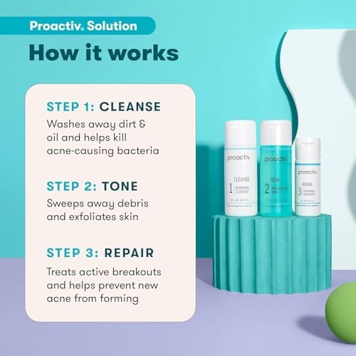 Proactiv 3 Step Acne Treatment w/ Pimple Patches - Benzoyl Peroxide Face Wash, Repairing Acne Spot Treatment for Face and Body, Exfoliating Toner - 90 Day Complete Acne Skin Care Kit + Pimple Patches - Image 4