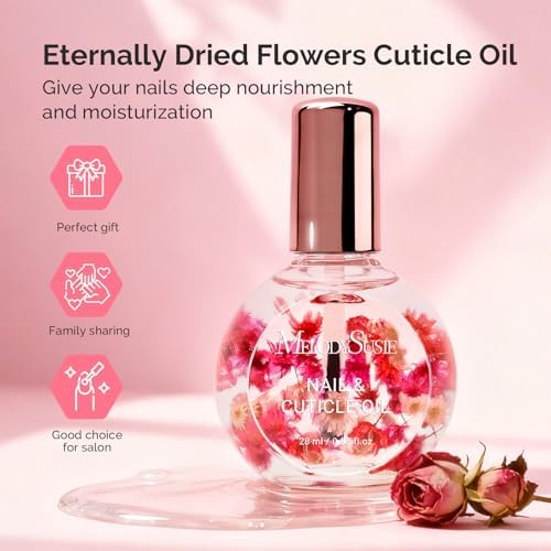 MelodySusie 28ml Rose Cuticle Oil for Nails,Infused with Real Flowers - Image 2