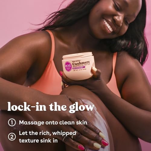 eos Cashmere Whipped Oil Body Butter, Pink Champagne, 72 Hour Weightless Moisture For Dry Skin, Rich Formula and Deep Hydration, Body Care, 12 oz (Pack of 2) - Image 5