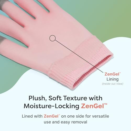 ZenToes Moisturizing Gloves for Dry Hands, Gel Lined, Cotton, 1 Pair - Image 5