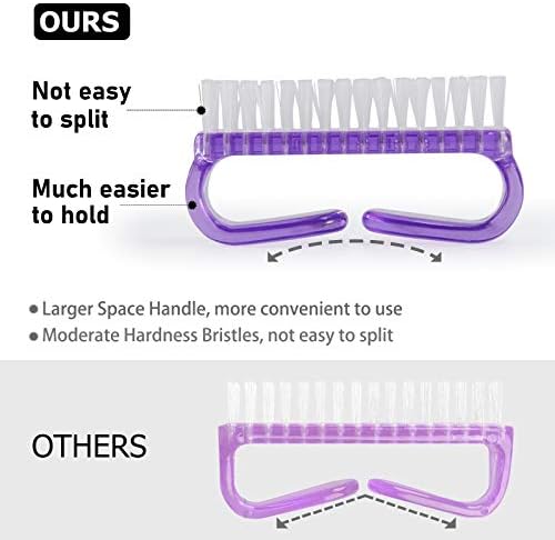 Handle Grip Nail Brush, Hand Fingernail Scrub Cleaning Brushes for Toes and Nails Cleaner, Pedicure Scrubbing tool kit for Men and Women 6 Pack (Multicolor) - Image 2