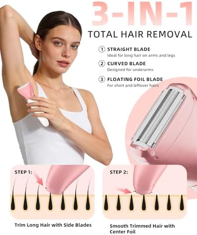Ufree 3-in-1 Bikini Trimmer Electric Razors for Women, Gifts for Women - Image 3