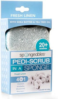 Spongables Pedi Scrub Foot Exfoliating 20+ Wash Sponge, Fresh Linen, 1 Count by Spongeables