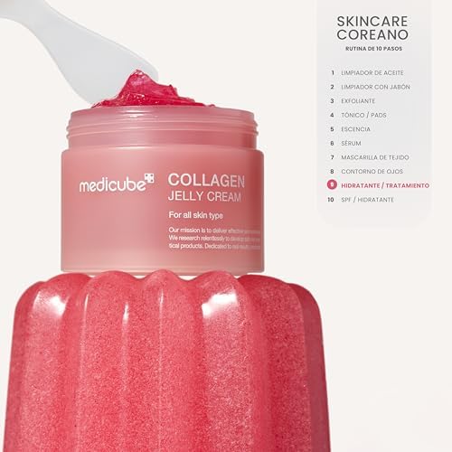 medicube Collagen Jelly Cream- Niacinamide & Freeze-Dried Hydrolyzed Collagen - Boosts skin's barrier hydration and gives 24h Glow & Lifted Look - Korean skincare (1.69 Fl Oz (Pack of 2)) - Image 5