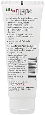 Sebamed Hand and Nail Balm pH 5.5 for Sensitive Skin Hypoallergenic Non-greasy Dermatologist Recommended Moisturizer 2.6 Fluid Ounces (75mL) - Image 3