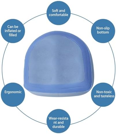 Hot Tub Seats for Adults, Inflatable Hot Tub Accessories with Suction Cup and Mesh, Inflatable and Water-Filled Dual Purpose Hot Tub Booster Seat Comfortable Soft Hot Tub Cushion (Blue) - Image 2