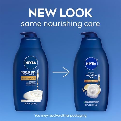 NIVEA Nourishing Care Body Wash with Nourishing Serum, 30 Fl Oz (Pack of 6) - Image 2