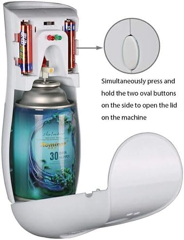 Automatic Air Freshener Spray Dispenser with 3 Timer Modes, Battery Operated with One-Year Warranty, Wall Mountable & Table Stand, for Home Office Toilet Decor (Cool White)
