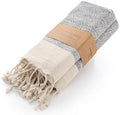BAY LAUREL Turkish Hand Towel – Pack of 2 | Soft & Absorbent Decorative Towels for Bathroom, Hand, Face, Hair, Gym, Yoga, SPA, Kitchen & Tea | Boho Decor (Gray, Diamond 16x40 Inches (Set of 2) by BayLaurel