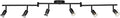 Globe Electric 59693 6-Light Foldable Track Lighting Kit, Matte Black Finish, Adjustable Heads, Bendable Arms, GU10 Base, Dimmable, Modern Industrial Style