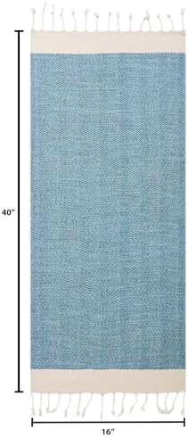 BAY LAUREL Turkish Hand Towel – Pack of 2 | Soft & Absorbent Decorative Towels for Bathroom, Hand, Face, Hair, Gym, Yoga, SPA, Kitchen & Tea (Turquoise, Herringbone 16x40 Inches (Set of 2) - Image 5