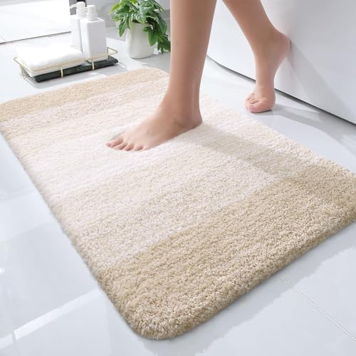 OLANLY Small Bathroom Rugs 28x18, Extra Soft Absorbent Microfiber Bath Rugs by OLANLY