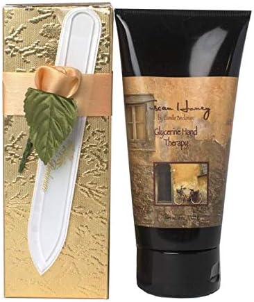 Camille Beckman Manicure Gift Set, Tuscan Honey Hand Therapy & Nail File - Image 2