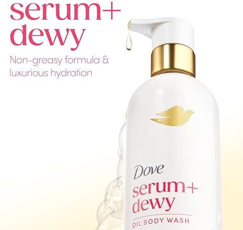 Dove Serum+ Dewy Shower Oil Body Wash, Coconut & Geranium Oil, 15.3 fl oz - Image 3