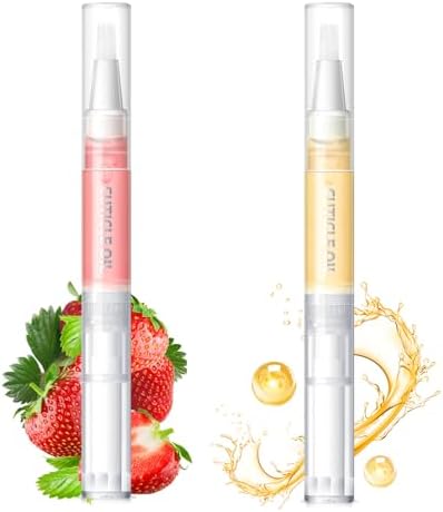 PEACECOLOR 2Pcs Cuticle Oil Pens for Nail Care, Portable Nail Moist Strengthener Nail Care Kit for Cuticle Treatment by PEACECOLOR