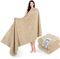 Cotton Paradise 100% Cotton Turkish Towel Set, Soft Absorbent Quick Dry, 2 Piece 35x70 Bath Sheet Set, Beige by UNITEDHOMETEXTILE