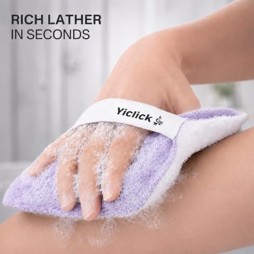 Exfoliating Body Scrubber (2 Pack), Body Scrubber Exfoliator, Exfoliating Sponge for Shower Bath, Shower Loofah Luffa Lufa with Handle for Men Women, Dead Skin Exfoliator for Body Scrub - Image 5