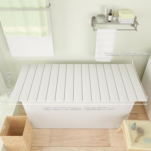 Bathtub Tray, Anti-dust Bathtub Cover, Bath Insulation Cover(59×27×0.24in) - Image 2