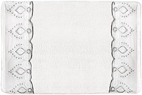 Zahari Home Monaco Modern Bathroom Rug Classic Luxury Bath Rug Contemporary Decor Beautiful Bath Shower Tub Décor Unique Design Stylish Bathroom Rug Shower Mat by ZahariHome