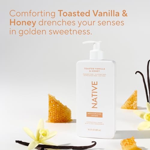 Native Moisturizing Body Lotion Contains Naturally Derived Plant-Based Moisturizers for Women and Men | Restores Dry Skin, Toasted Vanilla & Honey, 16.5 fl oz - Image 4