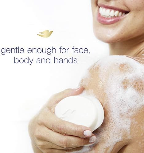 Dove Beauty Bar Gentle Cleanser for Softer and Smoother Skin with 1/4 Moisturizing Cream White More Moisturizing than Bar Soap, 3.75 oz, 14 Bars - Image 3