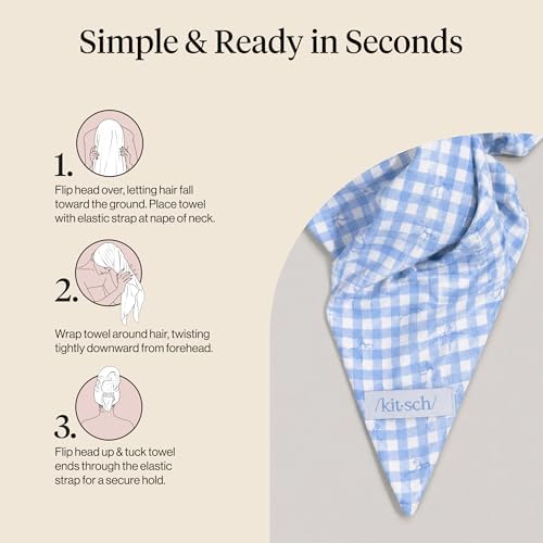Kitsch XL Microfiber Hair Towel Wrap for Women - Image 7